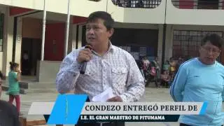 CONDEZO ENTREG&Oacute; PERFIL A INSTITUCION EDUCATIVA EL GRAN MAESTRO DE PITUMAMA