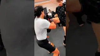 Nonstop Strikes: Agile Kickboxer Sweeps Opponent in Sparring! 🥊 #shorts