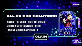 COSTACURTA | SERIE A SBC | ALL 20 EASIEST SOLUTIONS | MADFUT 24