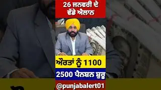 ਬੁਢਾਪਾ ਪੈਨਸ਼ਨ ਵੱਡੇ ਐਲਾਨ, 2500 Pension, Budapa Pension scheme, #2500pension #pension