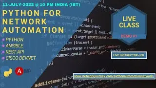 Demo#2 (LIVE @ 10 PM India) Python Network Automation - Book Free Trial \ 12 July 2022