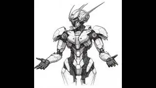 Ultimate Samurai Mech Fusion? Ancient Warrior Meets Cyberpunk Armor Sci-Fi Concept Art #3drender PT1