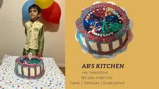 Captain America Theme Eggless Cake | Glasgow | AB's Kitchen