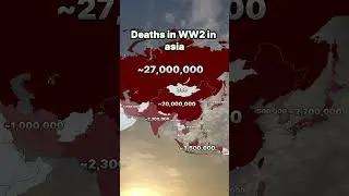 WW2 deaths in #asia #ww2  #war #country  #map  #mapper #population