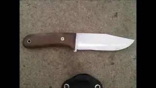 Homemade Deer Skinning Knife and Kydex Sheath from A2 Tool Steel
