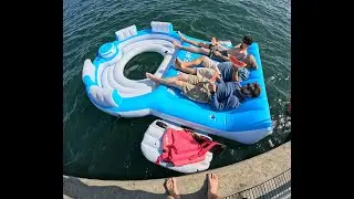 Watermelon and Muse-Meditation aboard floating swim-island