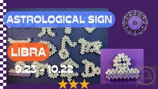 Easy DIY Jewelry: Beaded Astrological Sign - Libra (9.23 - 10.22) /  Star Sign Libra Balance Charm 