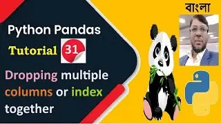 Python Pandas Tutorial 31: Dropping multiple columns or index together | Aksadur | Bangla