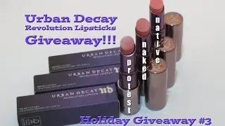 Urban Decay Revolution Lipsticks Giveaway!!! 3 Nudes [Holiday Giveaway #3]