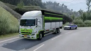 ETS2-#17 HINO500 extreme driving dangerous mountain pass