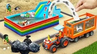 TOP DIY Making Mud Tank Suction Machine, Bulldozer Farming in the Mud | HP Mini DIY Tractor