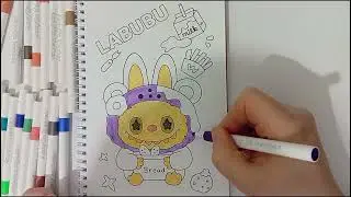 LABYBY coloring book #drawing #art #labubu 