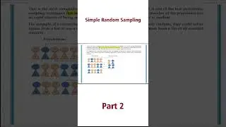 Simple Random Sampling part 2 | Example of Simple Random Sampling