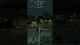 beautiful night  view and peaceful night view in village .(long video)(part-2)