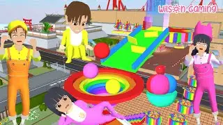 Yuta Ajak Bayi Titan Yuta Mio Lomba Parkour Jalur Pelangi | Sakura | Wilson Gaming