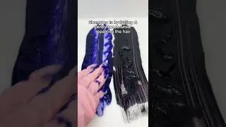 Purple toning shampoo vs Jet Black color mask 🖤#pallure #toninghair