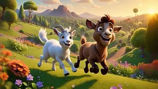 Three Curious Goats Climb the Hill | Counting & Farm Animal Song | Mountain Goat Nursery Rhyme