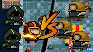 Лавовый рыцарь и разбойники против шахтёров. SOUL KNIGHT 2.0