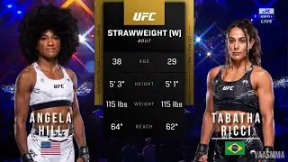 ANGELA HILL VS TABATHA RICCI FULL FIGHT UFC ON ESPN 62