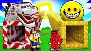 Samet and Tuna: Verity vs. Infected Sky Tunnel Race !! - Minecraft