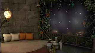 FFXIV/FF14 House/Housing-RL8(Cozy little house, starry sky, wood and stone, fireplace sound)