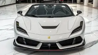 Обзор Ferrari SF90 Spider 2026 года | Белый и черный | Характеристики и особенности суперкара