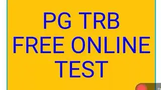 PG TRB free online exam website