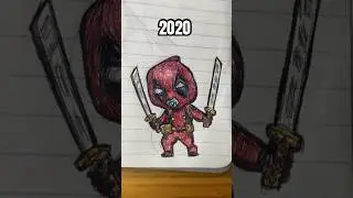 Эволюция моих рисунков ✍🏻 #draw #deadpool3 #deadpool #desenho #dibujo #evolution #art
