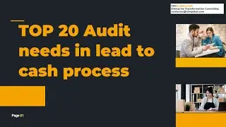 26- TOP 20 Audit Needs in lead to cash process