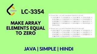 Make Array Elements Equal to Zero | Leetcode 3354 | Java Hindi Explanation