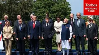 Trump Takes Part In A Photo With Leaders At The G7 Summit And Participates In A Working Session