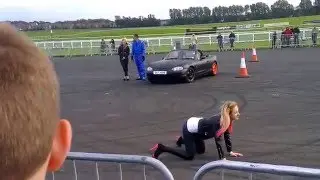 Ecorz PR Girls in The Kevin Carmichael Extreme Motorbike Stunt Show