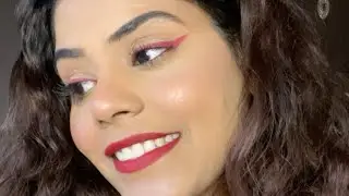 Perfect Christmas Party Makeup 🎅✨ | Red Lips & Glow Look
