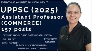 UPPSC Assistant Professor 2025 Commerce 1253 Vacancies Apply Now | Syllabus + Free PDF #uppsc #jobs