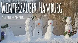 Hamburger Winterzauber Was ist an der Krugkoppelbrücke passiert? Stadtpark Schneemänner Rathausmarkt