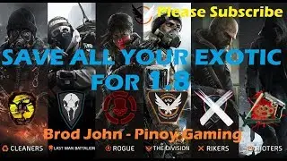 Open world Bosses -Grinding some Classified-Brod John Pinoy Gaming- The DIVISION 11-20-17