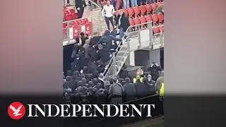 AZ Alkmaar fans invade West Ham&rsquo;s family stand