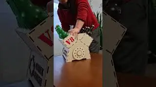 Laser Cutting File &ndash; V8 Engine Beer Bottle Holder for 3mm & 4mm Materials.
