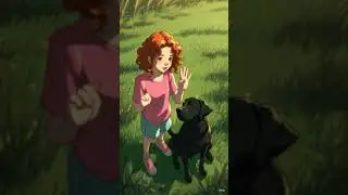 The girl is teaching her dog to count.2 #childrensstories #familyfriendly