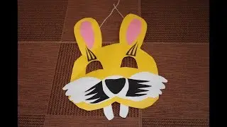 hand made rabbit mask from paper\how to make rabbit mask