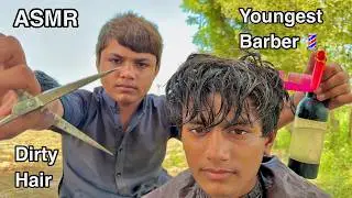 ASMR youngest Barber 💈 In the world 🌍 Fast Dirty Haircut 💇‍♂️ For Sleep 💤 