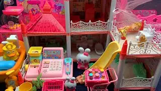 11 Minute Ultra Satisfying Pink Castle Cottage and Cash Register Toy Unboxing ASMR