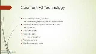Counter UAS Technology