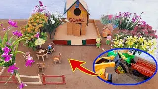 DIY How To Make cow shed | school construction work, Build a School | Mini Hand Pump | Woodwork-11