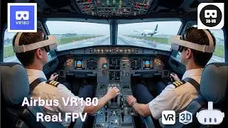 VR180 AIRBUS A 380 Takeoff #3d #vr180 #immersive #sbs
