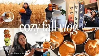 УЮТНЫЙ ОСЕННИЙ ВЛОГ🍂: чтение обновлений, посещение тыквенной грядки и поиск книг