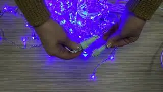 Светодиодная уличная линейная гирлянда Feron Занавес 1.5*1.5 метра статичная. Синяя