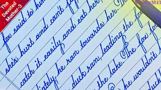 Super cursive writing in english | 1 page english writing | Handwriting sudhar | Moral story writing