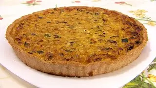 Tarta integral de puerro, cebolla y zapallito