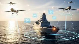 ⭐ Modern Frigate vs UAV Swarm 🚢 Radar, AI & CIWS in Action Full Simulation